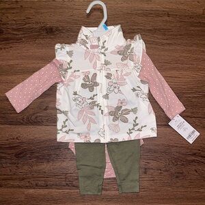 NWT Carter’s Floral & Polka Dot Outfit (6m)